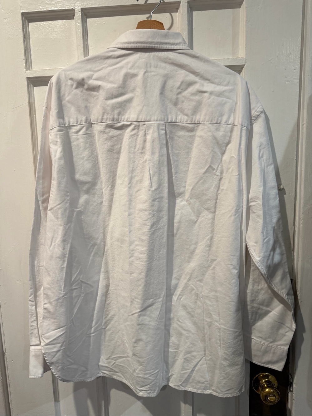 ZARA Men's White Cotton Button-Down Shirt with Chest Pocket - Picture 3 of 3